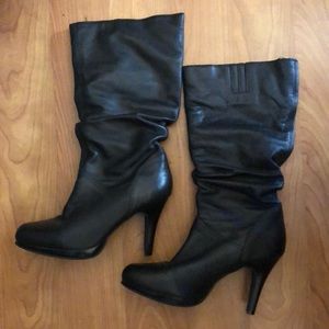 Cathy Jean Leather High Heel Boot